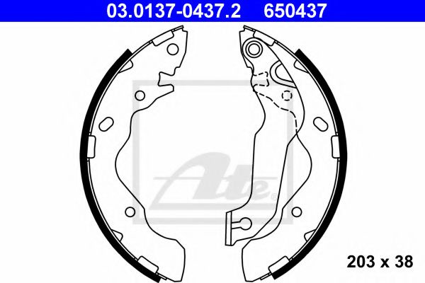 Set saboti frana HYUNDAI MATRIX (FC) (2001 - 2010) ATE 03.0137-0437.2 piesa NOUA