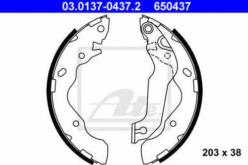 Set saboti frana HYUNDAI MATRIX (FC) (2001 - 2010) ATE 03.0137-0437.2 piesa NOUA