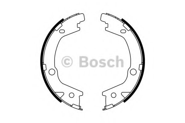 Set saboti frana HYUNDAI MATRIX (FC) (2001 - 2010) BOSCH 0 986 487 770 piesa NOUA
