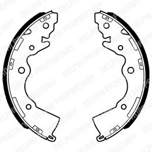 Set saboti frana KIA RIO II limuzina (JB) (2005 - 2016) DELPHI LS1996 piesa NOUA