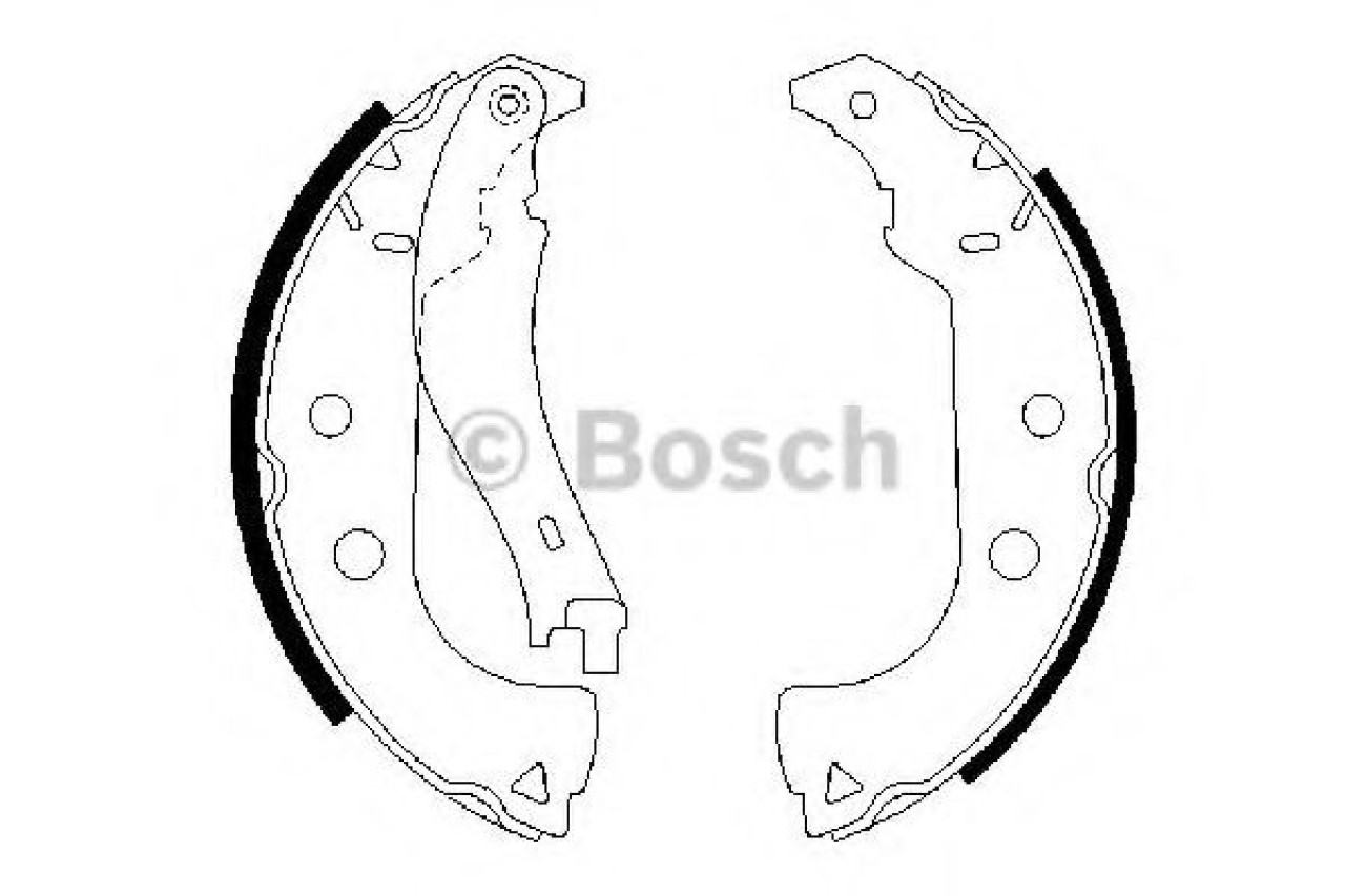 Set saboti frana LANCIA MUSA (350) (2004 - 2012) BOSCH 0 986 487 629 piesa NOUA