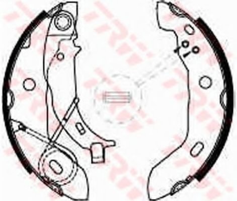 Set saboti frana MERCEDES A-CLASS (W168) (1997 - 2004) TRW GS8627 piesa NOUA