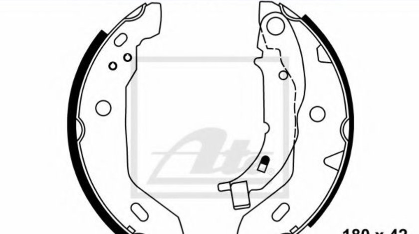 Set saboti frana MERCEDES A-CLASS (W168) (1997 - 2004) ATE 03.0137-0349.2 piesa NOUA