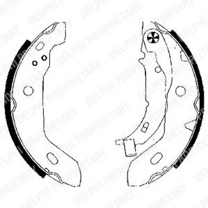 Set saboti frana MERCEDES A-CLASS (W168) (1997 - 2004) DELPHI LS1841 piesa NOUA