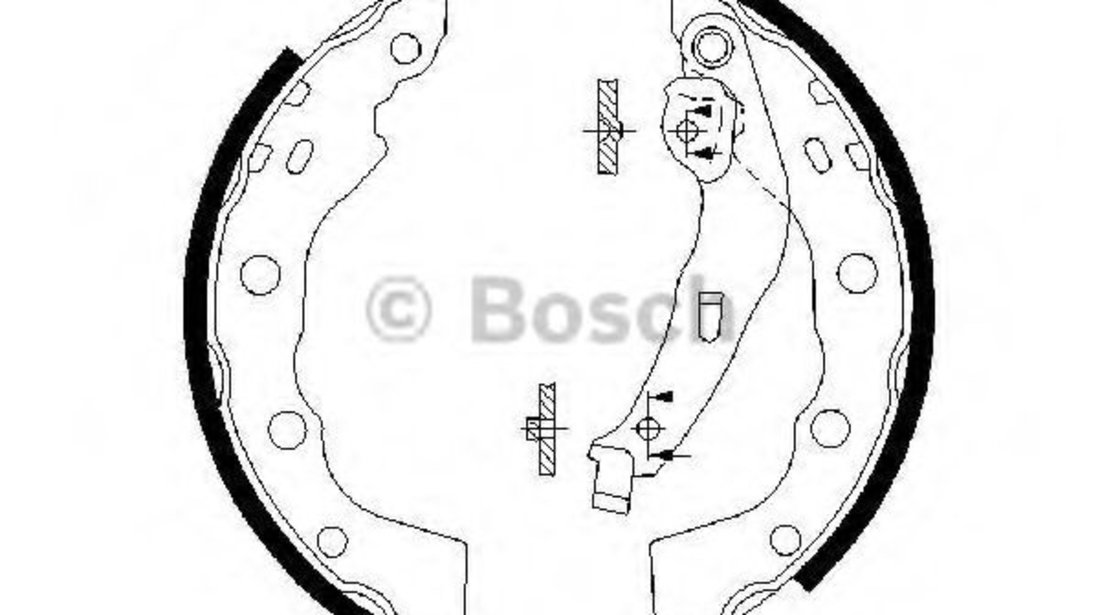 Set saboti frana MITSUBISHI CARISMA (DA) (1995 - 2006) BOSCH 0 986 487 577 piesa NOUA