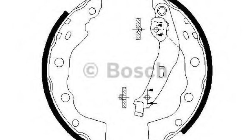 Set saboti frana MITSUBISHI CARISMA limuzina (DA) (1996 - 2006) BOSCH 0 986 487 577 piesa NOUA