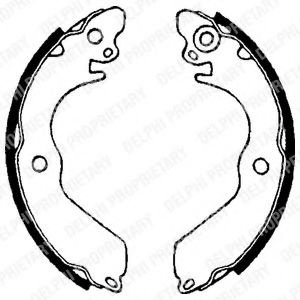 Set saboti frana MITSUBISHI COLT V (CJ, CP) (1995 - 2003) DELPHI LS1649 piesa NOUA