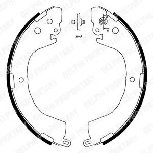 Set saboti frana MITSUBISHI L 200 (K7, K6) (1996 - 2007) DELPHI LS1826 piesa NOUA