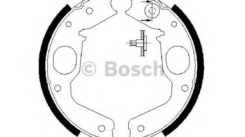 Set saboti frana MITSUBISHI PAJERO II (V3_W, V2_W, V4_W) (1990 - 1999) BOSCH 0 986 487 719 piesa NOUA