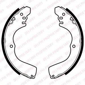 Set saboti frana MITSUBISHI PAJERO PININ (H6_W, H7_W) (1999 - 2007) DELPHI LS2074 piesa NOUA