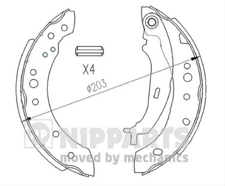 Set Saboti Frana Nipparts Mercedes-Benz N3505043