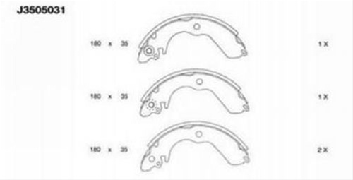 Set Saboti Frana Nipparts Mitsubishi J3505031