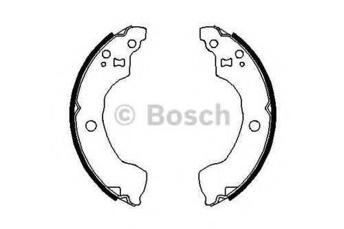 Set saboti frana NISSAN ALMERA II (N16) (2000 - 2016) BOSCH 0 986 487 691 piesa NOUA