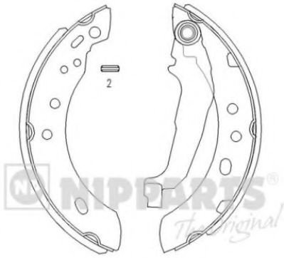 Set saboti frana NISSAN MICRA II (K11) (1992 - 2003) NIPPARTS J3501043 piesa NOUA