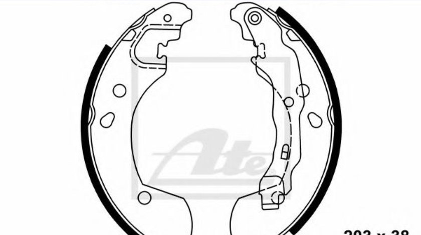 Set saboti frana NISSAN MICRA III (K12) (2003 - 2010) ATE 03.0137-0454.2 piesa NOUA