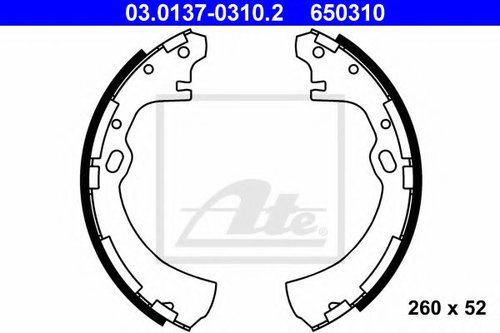 Set saboti frana NISSAN NAVARA platou / sasiu (D22) (1997 - 2016) ATE 03.0137-0310.2 piesa NOUA