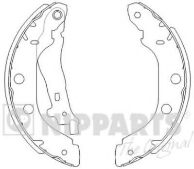 Set saboti frana NISSAN PRIMERA Break (WP11) (1996 - 2002) NIPPARTS J3501051 piesa NOUA