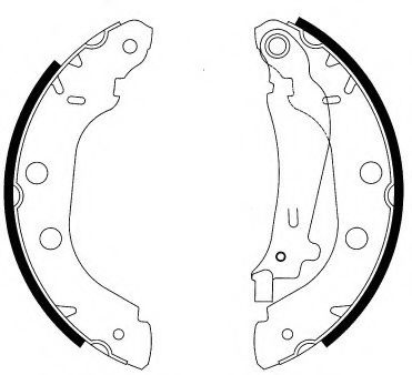 Set saboti frana NISSAN PRIMERA (P11) (1996 - 2001) FERODO FSB577 piesa NOUA