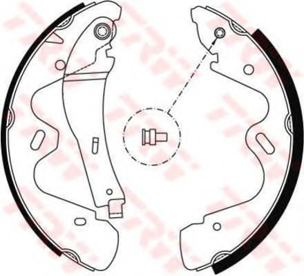 Set saboti frana NISSAN TERRANO II (R20) (1992 - 2007) TRW GS8483 piesa NOUA