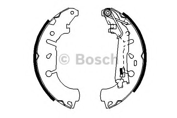 Set saboti frana OPEL ADAM (2012 - 2016) BOSCH 0 986 487 703 piesa NOUA