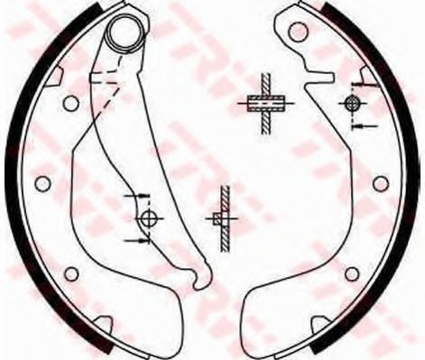 Set saboti frana OPEL ASTRA G Combi (F35) (1998 - 2009) TRW GS8543 piesa NOUA