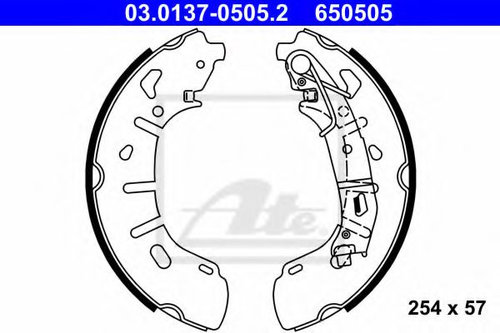 Set saboti frana OPEL COMBO Combi (X12) (2012 - 2016) ATE 03.0137-0505.2 piesa NOUA
