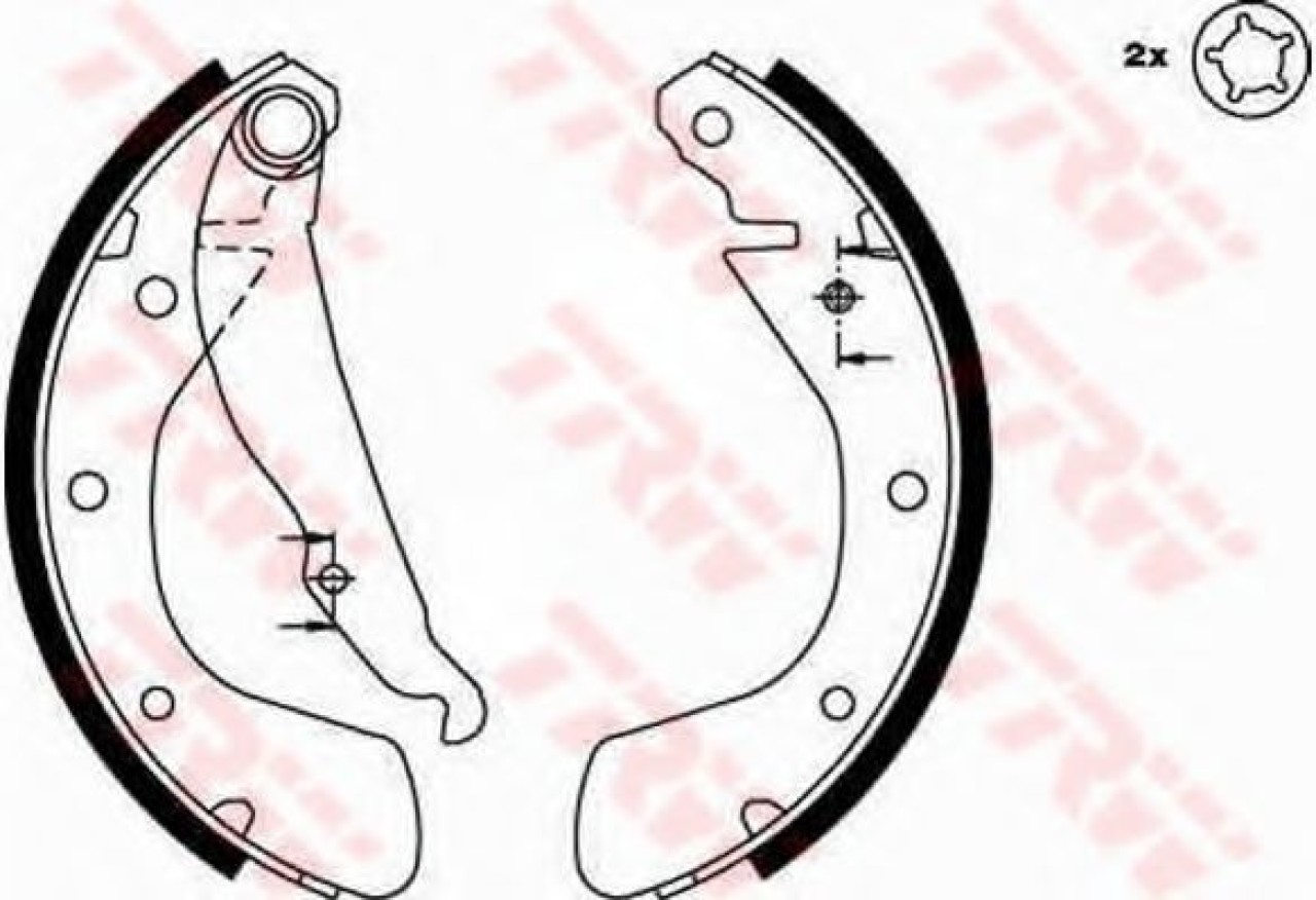 Set saboti frana OPEL CORSA B (73, 78, 79) (1993 - 2002) TRW GS8542 piesa NOUA
