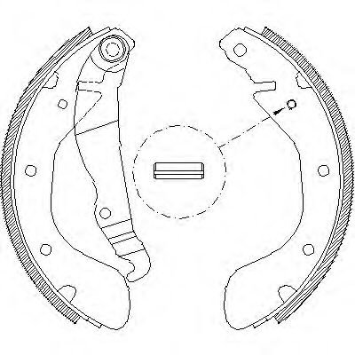 Set saboti frana OPEL CORSA C (F08, F68) (2000 - 2009) REMSA 4307.00 piesa NOUA