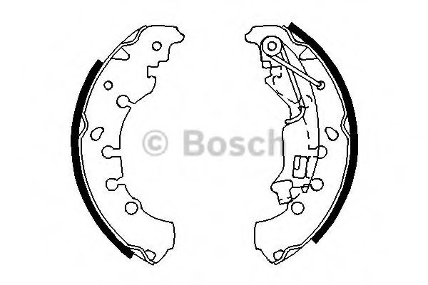 Set saboti frana OPEL CORSA D (2006 - 2016) BOSCH 0 986 487 702 piesa NOUA
