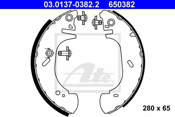 Set saboti frana OPEL MOVANO Combi (J9) (1998 - 2010) ATE 03.0137-0382.2 piesa NOUA