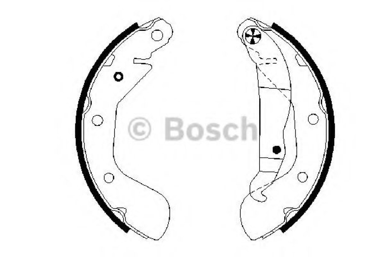 Set saboti frana OPEL TIGRA TwinTop (2004 - 2016) BOSCH 0 986 487 614 piesa NOUA