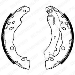Set saboti frana PEUGEOT 1007 (KM) (2005 - 2016) DELPHI LS1975 piesa NOUA