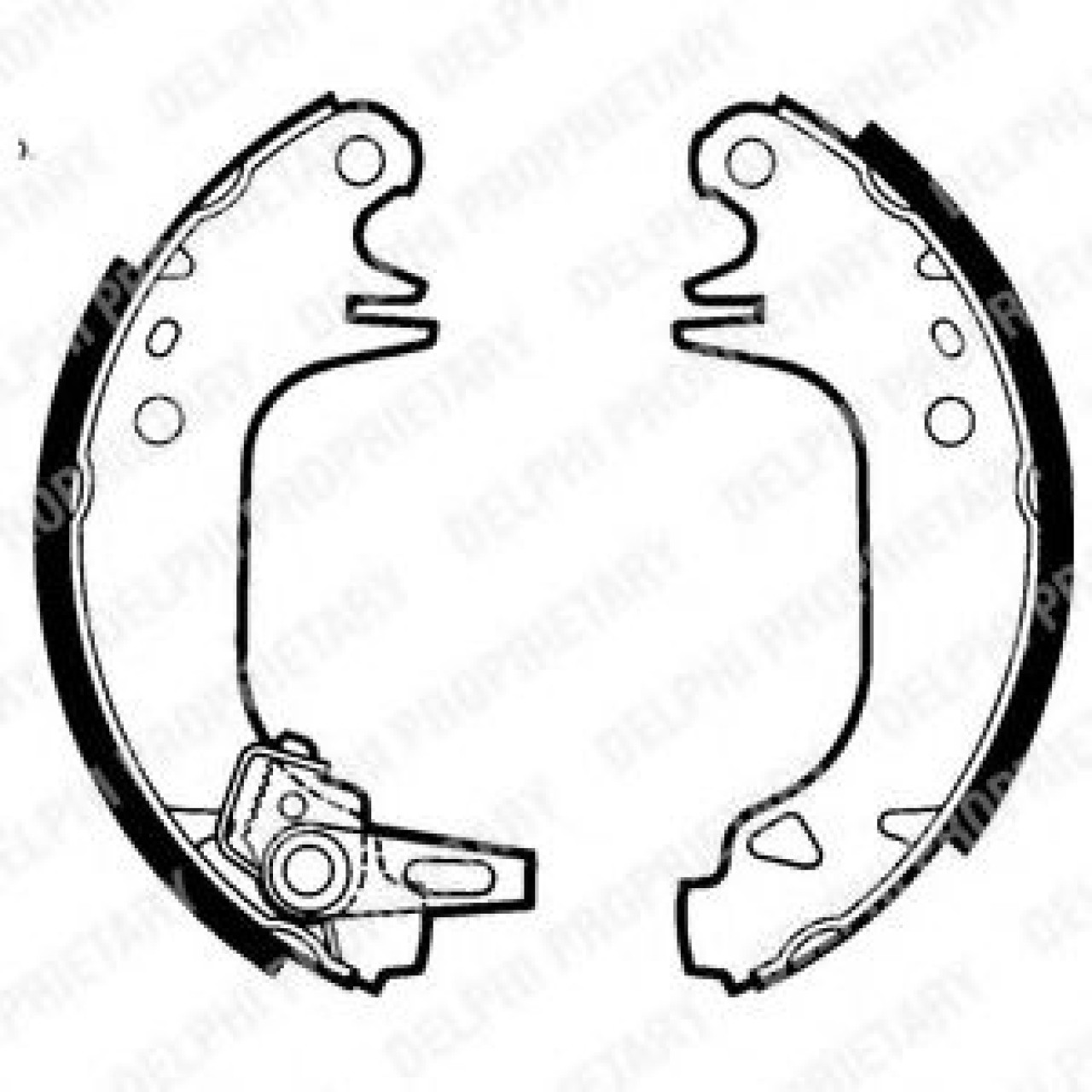 Set saboti frana PEUGEOT 106 I (1A, 1C) (1991 - 1996) DELPHI LS1423 piesa NOUA
