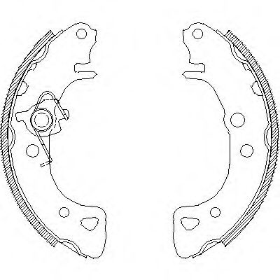 Set saboti frana PEUGEOT 106 II (1) (1996 - 2016) REMSA 4126.00 piesa NOUA