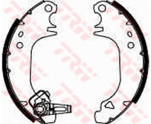 Set saboti frana PEUGEOT 106 II (1) (1996 - 2016) TRW GS8322 piesa NOUA