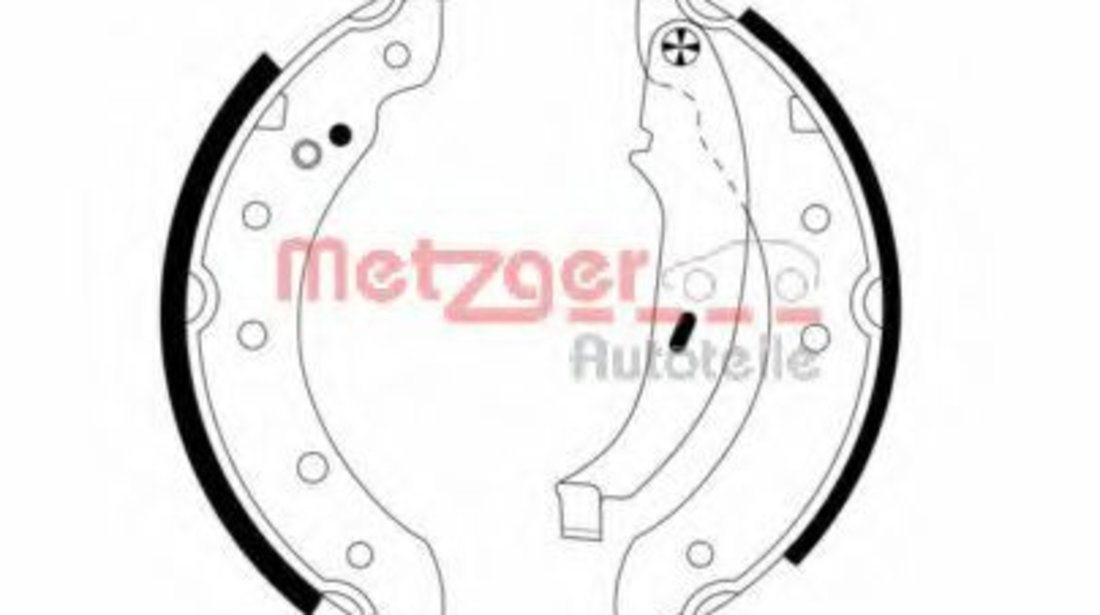 Set saboti frana PEUGEOT 206 CC (2D) (2000 - 2016) METZGER MG 584 piesa NOUA