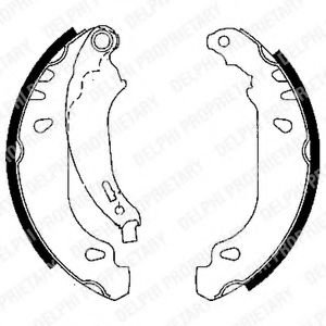 Set saboti frana PEUGEOT 206 Hatchback (2A/C) (1998 - 2016) DELPHI LS1848 piesa NOUA