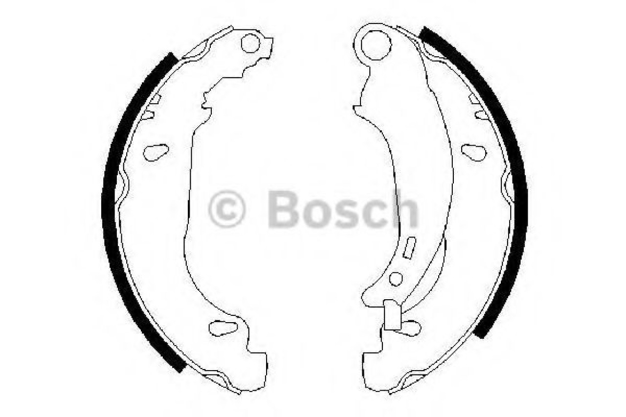 Set saboti frana PEUGEOT 206 limuzina (2007 - 2016) BOSCH 0 986 487 568 piesa NOUA