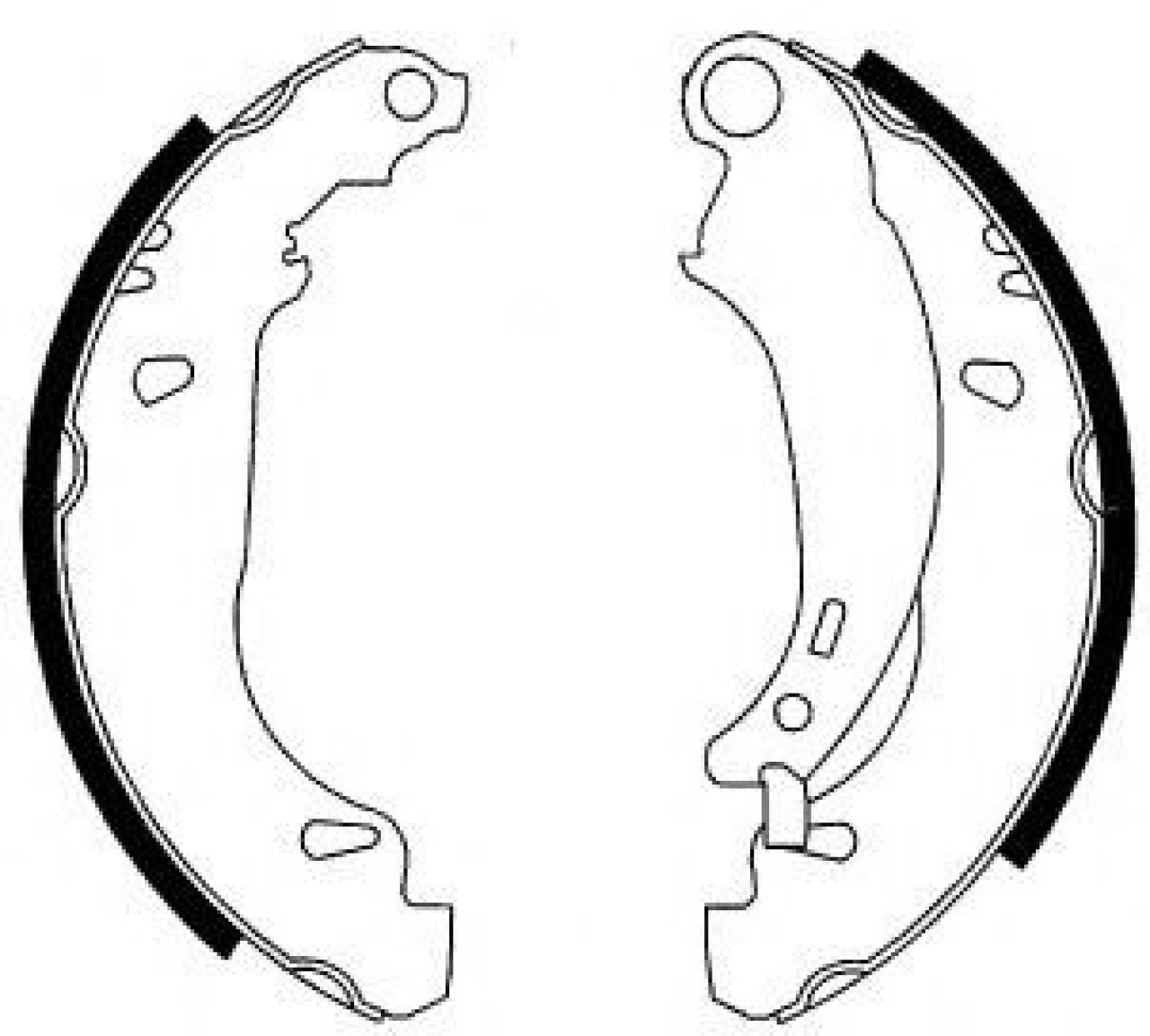 Set saboti frana PEUGEOT 206 limuzina (2007 - 2016) FERODO FSB576 piesa NOUA