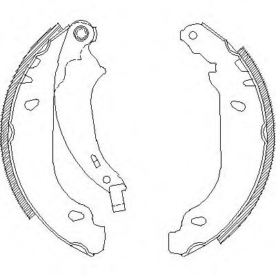 Set saboti frana PEUGEOT 206 SW (2E/K) (2002 - 2016) REMSA 4076.00 piesa NOUA