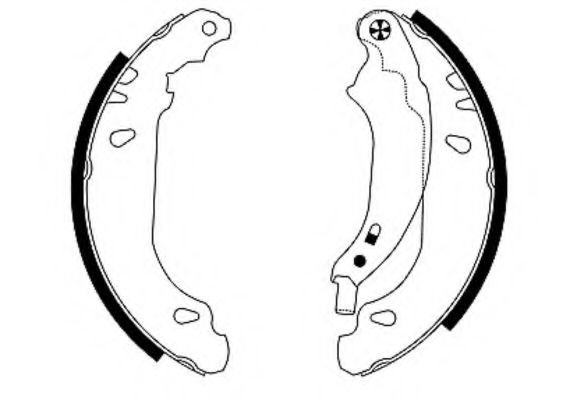 Set saboti frana PEUGEOT 206 SW (2E/K) (2002 - 2016) TEXTAR 91053800 piesa NOUA