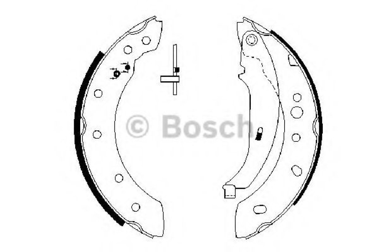 Set saboti frana PEUGEOT 206+ (T3E) (2009 - 2016) BOSCH 0 986 487 672 piesa NOUA