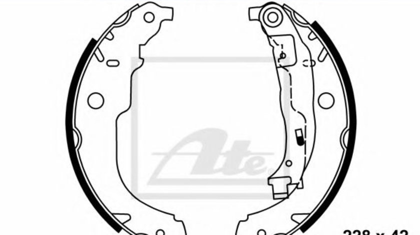 Set saboti frana PEUGEOT 207 SW (WK) (2007 - 2016) ATE 03.0137-0491.2 piesa NOUA