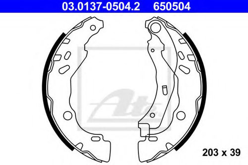 Set saboti frana PEUGEOT 301 (2012 - 2016) ATE 03.0137-0504.2 piesa NOUA