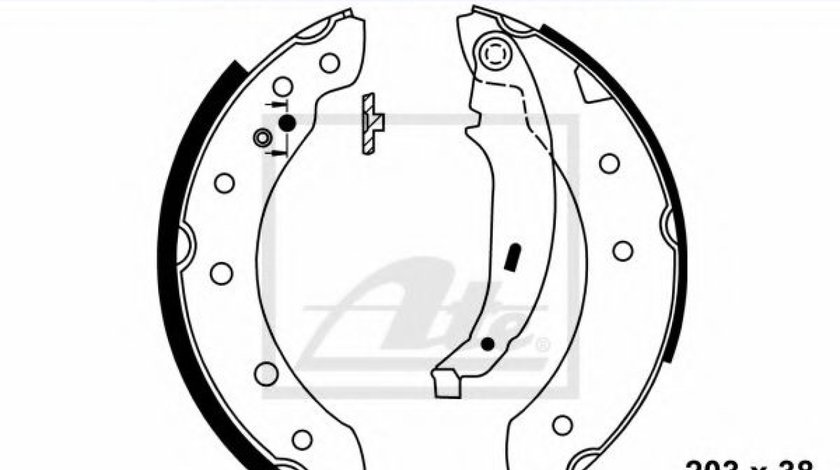 Set saboti frana PEUGEOT 306 (7B, N3, N5) (1993 - 2003) ATE 03.0137-0312.2 piesa NOUA