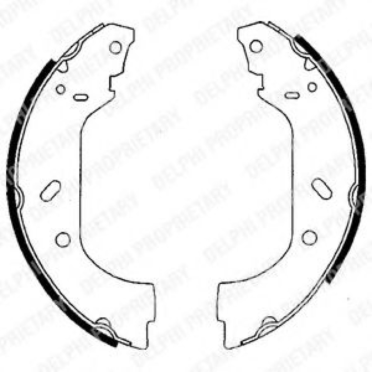 Set saboti frana PEUGEOT 806 (221) (1994 - 2002) DELPHI LS1715 piesa NOUA