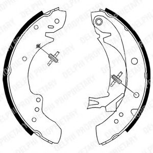 Set saboti frana PEUGEOT BOXER platou / sasiu (ZCT) (1994 - 2002) DELPHI LS1712 piesa NOUA