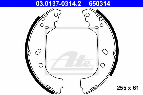 Set saboti frana PEUGEOT EXPERT platou / sasiu (223) (1995 - 2016) ATE 03.0137-0314.2 piesa NOUA