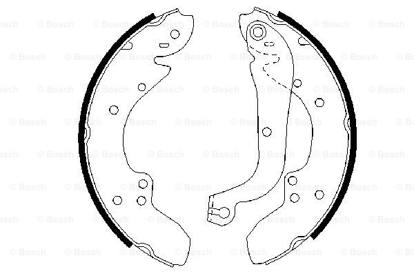 Set saboti frana puntea spate (0986487128 BOSCH) FIAT,PEUGEOT,TALBOT