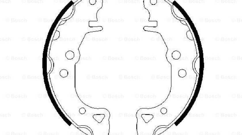 Set saboti frana puntea spate (0986487252 BOSCH) Citroen,PEUGEOT